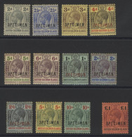 1914-23 POSTAGE/REVENUE MCCA 2d To £1 (12 From Set Of 14) Optd SPECIMEN, Large Part O.g (some Gum Toning), SG.26s/38s. ( - Sonstige & Ohne Zuordnung