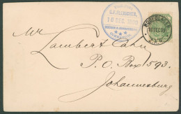 ANGLO-BOER WAR 1899 (16 Dec) Envelope To Johannesburg, Bearing Transvaal ½d Tied By Fine 'HOOFLAGER/Z.A.R' Double-ring D - Autres & Non Classés