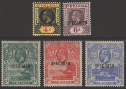 1913 MCCA 4d & 6d Set Optd SPECIMEN, Fine M, SG.85s/6s, 1922 MSCA 1d, 1½d & 3d Set Optd SPECIMEN, Fine M, SG.89s/91s. (5 - Sonstige & Ohne Zuordnung