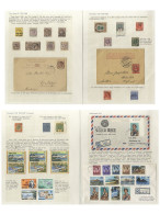 1884-1986 Cancellation Collection On Leaves Comprising Covers (67), Stamps Or Stamps On Piece (116) Incl. Airmails, Reg  - Autres & Non Classés