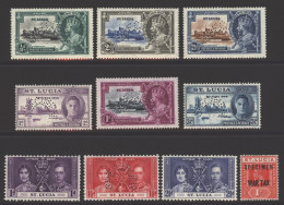 1916 War Tax 1d Optd SPECIMEN, M, SG.90s, 1935 Jubilee, 1937 Coronation (1d - Odd Short Perf), 1946 Victory Sets, All Pe - Autres & Non Classés