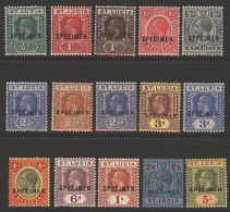 1921-30 MSCA Set Optd SPECIMEN, M, SG.91s/105s. (15) Cat. £325 - Autres & Non Classés