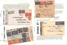 1939-45 CENSORED MAIL Collection Of Covers (17) Written Up On Leaves With Single & Multiple Frankings, Majority With Cen - Sonstige & Ohne Zuordnung