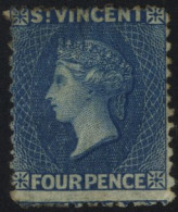 1862-68 4d Deep Blue, Perf.11-12, Unused (only Small Trace Gum, Centred Slightly High), SG.6, Cat. £325 (1) - Other & Unclassified