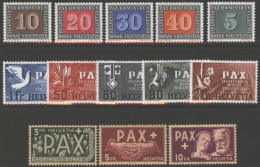 1945 PAX Set UM, SG.447/459. (13) Cat. £275 - Altri & Non Classificati