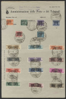 1947-54 Range Of Ovpt Issues On Five Telegraph Forms, Incl. Various Defin Issues To 100L, Air Stamps, Express, Postage D - Other & Unclassified