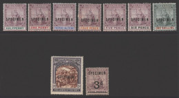 TRINIDAD 1896-1906 ½d To 1s Optd SPECIMEN, M, SG.114s/121s, Also 1898 Discovery 2d & 1899 3d On 3d Both Optd SPECIMEN SG - Altri & Non Classificati