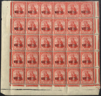 1917 1d Scarlet War Tax In A Horizontal Block Of Thirty, UM Consisting Of The Bottom Five Rows Of The Left Hand Pane. SG - Sonstige & Ohne Zuordnung