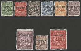 1900-04 CCA Set Optd SPECIMEN, Fresh M, SG.101s/9s, Cat. £275 (9) - Sonstige & Ohne Zuordnung