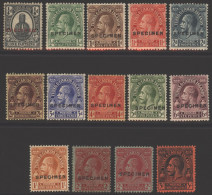 1922-26 MSCA/MCCA Set Optd SPECIMEN, Fine M, SG.162s/175s, Cat. £325 (14) - Sonstige & Ohne Zuordnung