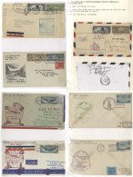 AIRMAILS (FOREIGN ROUTES) Folder With Collection Of Chiefly First Flight Covers To Foreign Destinations. Noted - A Wide  - Autres & Non Classés