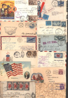 20thC WWII Illustrated And Patriotic Covers & PPC's, Army And Strong US Ships Postmarks, Cachets & Censor Labels, Variou - Otros & Sin Clasificación