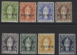 1899 CCA Set Optd SPECIMEN, Fine M, SG.43s/50s. (8) Cat. £175 - Other & Unclassified