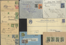 1898-1938 Covers (93) To Austria (2) & Local, Postal Stationery (6 Items) Being Postcards (4), Letter Card & Reg Envelop - Autres & Non Classés