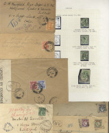 1901-53 Covers (6) And Adhesives (4) Incl. 3rd Oct 1901 Envelope Reg To Germany With 7½a & 8a, Tied By Squared Circles,  - Otros & Sin Clasificación