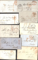 PENNY & FOURPENNY POST 1839-47 Covers (17) & Fronts (2) With Various 1d H/stamps Incl. In Red 'Pd1d' Of Bangor, '1' Of H - Altri & Non Classificati