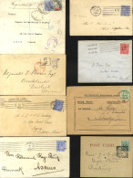 LONDON KEVII 1d ‘I.R./Officials’ On Cover (2), ½d Stamps On PPC's With Postmark Interest Incl. Book Post Cover To German - Andere & Zonder Classificatie