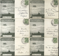 Green Postcards: Set Of Six, The KGV ½d Stamps Cancelled By London C.d.s Dies 1-6, All Fine Strikes. One Or Two Tiny Cor - Other & Unclassified