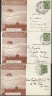 Trio Of Red-brown Postcards In Fine Condition, The ½d Stamps Cancelled By London C.d.s Dies 1, 2 & 3. Good Group. - Autres & Non Classés