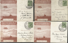 Red Brown Postcards: Four Examples (one With 30mm Closed Tear, One Weak Corner) Cancelled By London C.d.s Dies 2, 3, 4 & - Other & Unclassified