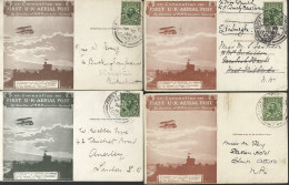 Postcards: Four Examples Incl. Red Brown (2) One With 25mm Closed Tear, The Other Redirected, Cancelled By London Dies 2 - Sonstige & Ohne Zuordnung