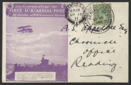 Privilege Postcard: Scarce Violet Printing Of The Postcard, FU To Reading With KEVII ½d Stamp Cancelled By London Die 1  - Sonstige & Ohne Zuordnung