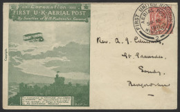 Windsor Proof Envelope: Green Envelope Proof (slight Toning O/w Fresh) Used With KGV 1d Perfin (‘STD’) Cancelled By Wind - Altri & Non Classificati