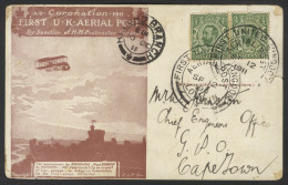 Postcard To South Africa: Red Brown Card (small Faults Incl. Light Crease, Closed Tear, Rounded Corners) Addressed To Ca - Altri & Non Classificati