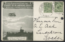 Postcard To Sweden: Dark Green Card (slight Corner Rounding, Light Bend, Ink Spot) Addressed To Sweden, With Message In  - Altri & Non Classificati