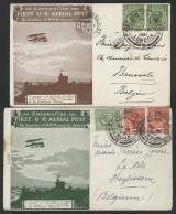 Envelope & Postcard To Belgium: Dark Green Envelope (light Marginal Stain) To Heylissen With KGV 1d (2) & KEVII ½d Stamp - Altri & Non Classificati