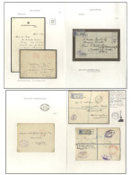 Royal Cyphers Incl. Early Royal Yacht Cover, Boxed 'ERI/VIII,' Parcel Label Etc. 1883 Piece With 1d Lilac, Tied By Very  - Sonstige & Ohne Zuordnung