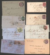 NORTH & SOUTH AMERICA 1856-1900 An Interesting Group Of Transatlantic Covers Incl. 1856 EL To New York With 1s Embossed  - Altri & Non Classificati