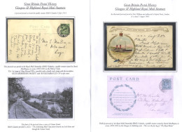 Mainly KGV Selection Of Covers & Cards On Leaves Incl. Greenock & Ardrishaig 'Columbia' A & B Codes, Paquebot C.d.s Of S - Other & Unclassified