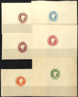 1882-91 Postal Stationery Cut Down Proofs, File Reference Examples On White Woven Paper For 1½d Brown, 2d Blue, 2½d Lake - Autres & Non Classés