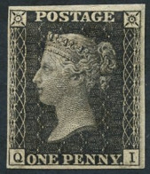 1865 (Sep) 'Royal Reprint' 1d Black Pl.6 QI, Large Margins, Full Original Gum, Fine & Fresh, Spec DP35a. Cat. £2500. - Other & Unclassified