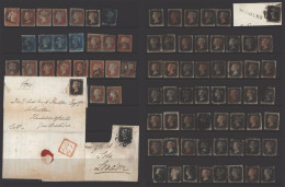 ACCUMULATION Comprising 55 Examples, Two U On Covers & One U On Large Piece (fake), Mostly Three Margins, Some With Smal - Other & Unclassified