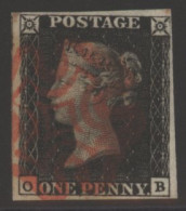 Plate 5 OB, Clear To Large Margins, Fine Red MC. (1) - Other & Unclassified