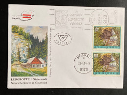 Österreich 1994 Naturschönheiten Mi. 2123 (2x) FDC Schmuckkuvert Handrollstempel PEGGAU U. Ortsstempel PEGGAU - Cartas & Documentos