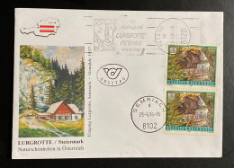 Österreich 1994 Naturschönheiten Mi. 2123 (2x) FDC Schmuckkuvert Handrollstempel PEGGAU U. Ortsstempel SEMRIACH - Covers & Documents