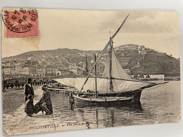 CPA - ALGERIE - PHILIPPEVILLE - Vue Prise Du Port - Barques à Voile - Skikda (Philippeville)
