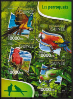 GUINEE - OISEAUX - PERROQUETS - N° 8094 A 8097 ET BF 1886 - NEUF** MNH - Papagayos