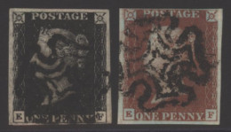 Plate 8 EF, Four Good Margins, Tiny Corner Crease, Cancelled Black MC, Matched With Red Printing, Four Margins. (2) - Autres & Non Classés