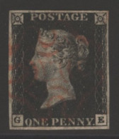 Plate 8 GE, Four Margins, Fine Red MC. (1) - Andere & Zonder Classificatie