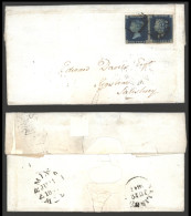 1841 EL From Warminster To Salisbury Franked Pl.2 Horizontal Pair RG/H Good Margins, Close At Lower Left Corner Letter ' - Autres & Non Classés