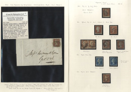 1854-61 1d Stars (51) + Cover, 2d Stars (8) Neatly Presented Written Up On Leaves, Highlights Incl. 1d Archer Used On Co - Autres & Non Classés