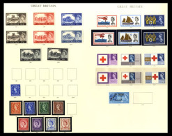 1952-70 M Collection On Windsor Leaves Incl. 1952 Tudor Crown Defin Set (17), 1955 Waterlow Castle Set (£1 Corner Crease - Altri & Non Classificati