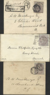 1889-94 Covers (3) Each Bearing Postal Fiscal Adhesives To Pay Postage Comprising 1889 1d Reddish Lilac Used Locally In  - Sonstige & Ohne Zuordnung