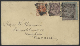 1893 Envelope From Ipswich To Bavaria Franked 1d Reddish Lilac Postal Fiscal Together With ½d Jubilee & 1d Lilac Stamp ( - Autres & Non Classés