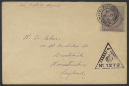 1915 Inland Revenue 1d Reddish Lilac Postal Fiscal On A Cover Cancelled By An Army Post Office R.A.I 16.Jy.15 Double Rin - Other & Unclassified