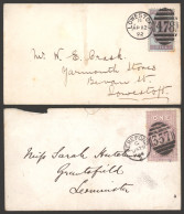 1884 Envelope From Hereford To Leominster Franked 1d Lilac Judicature Fee Revenue Stamp Tied By Hereford '357' Duplex Fo - Altri & Non Classificati